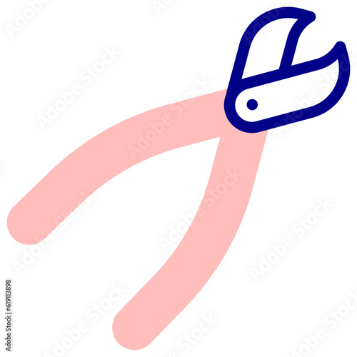 dental nippers colored vector icon