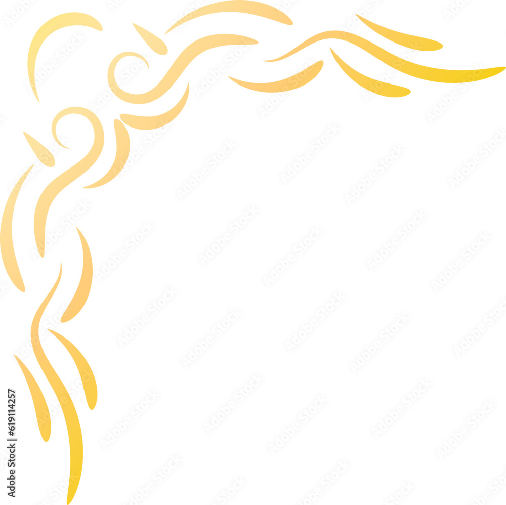 Obraz premium gold border corner