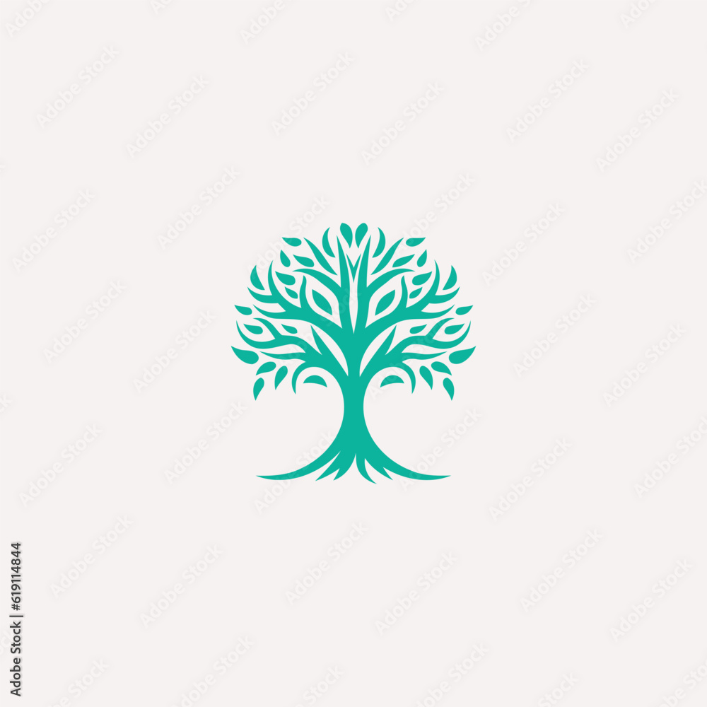 Obraz premium Tree logo design vector illustration