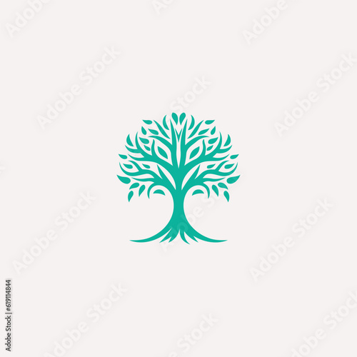 Tree logo design vector illustration