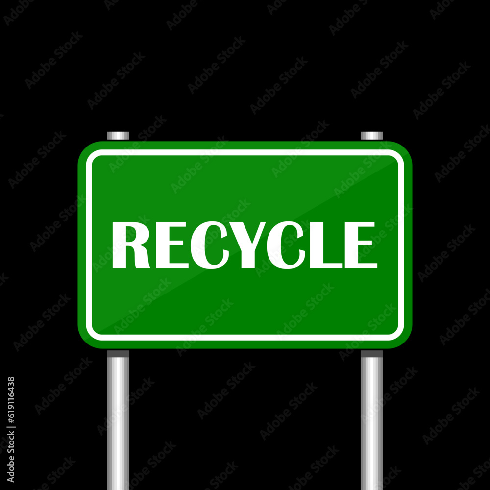 Realistic template for street signboard icon isolated on black background Realistic template for street signboard icon isolated on black background