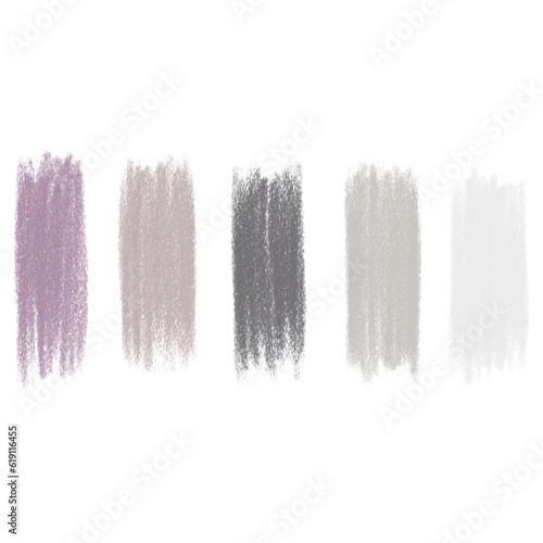 Color chalk strokes set. Color palette for wedding design. Grunge element for paper design. Banner for text.