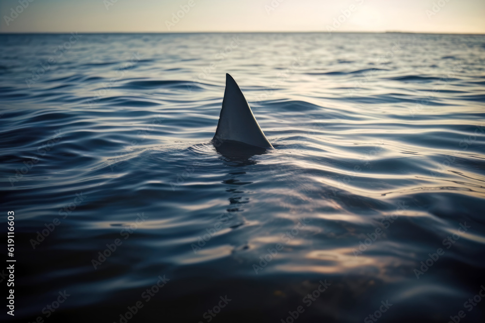 Fototapeta premium Haiflosse im Meer