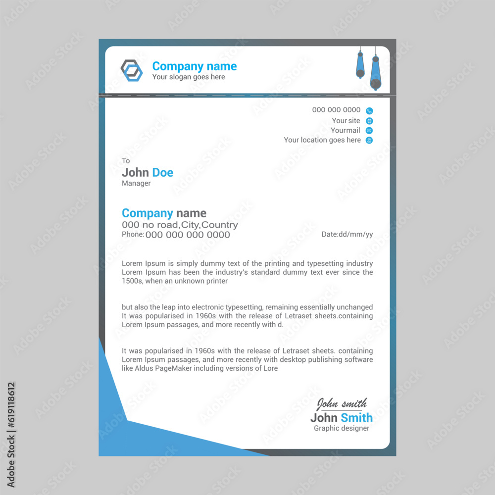 Modern letterhead design Modern letterhead design