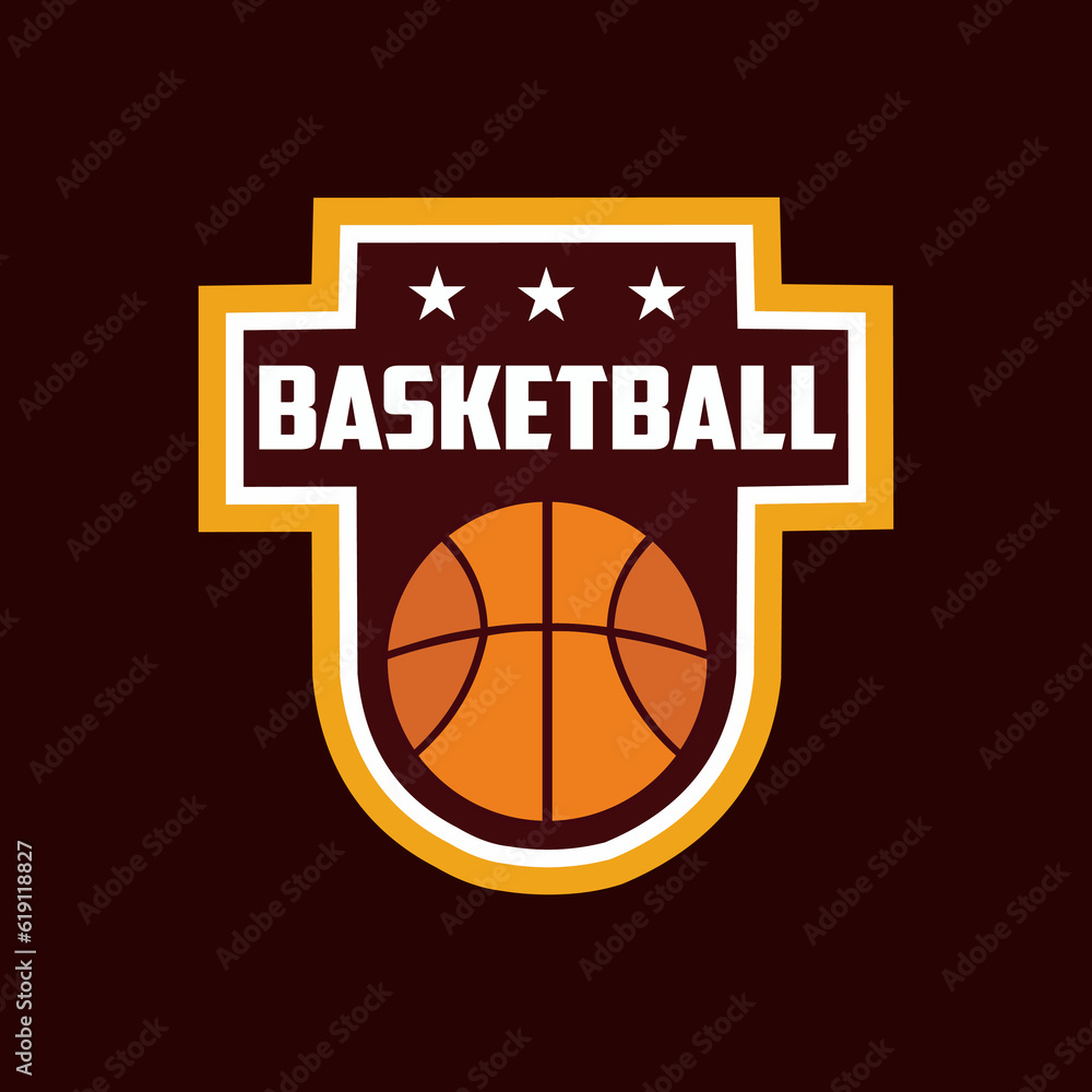 Basketball Logo Emblem Design Template Vector