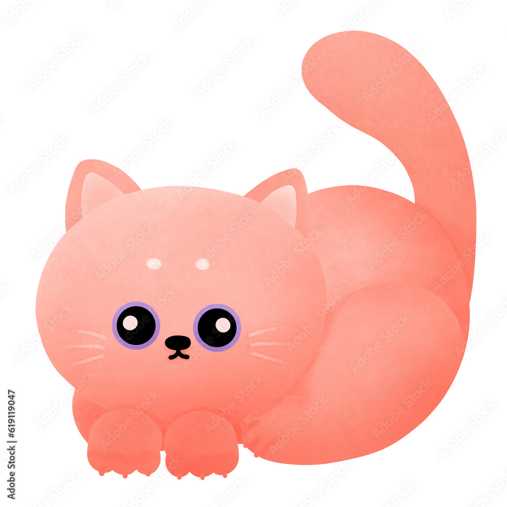 Fototapeta premium crouching cat