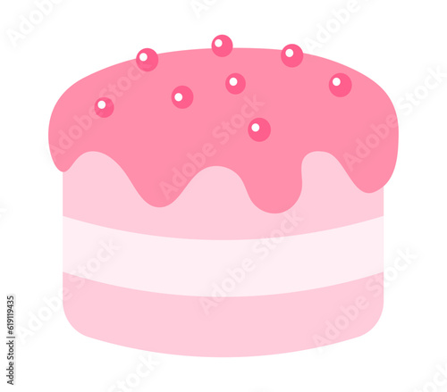 Różowy tort ilustracja