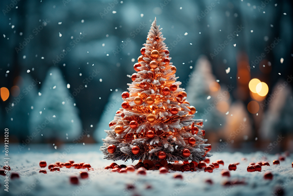 christmas tree and decorations.generative ai