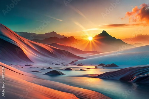 sunset in the mountains © Ghazanfar