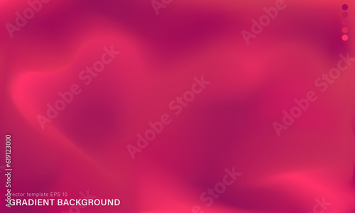 Template of bright pink background. Vector magenta wallpaper with blurred wavy fluid gradient. Red or fuchsia digital backdrop with silk or satin texture for web or print cover banners, posters, flyer