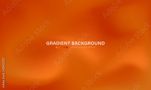 Design of bright orange wavy wallpaper for landing pages. Horizontal fiery background with gradient defocused soft pattern. Layout of widescreen empty flame banner with copy space