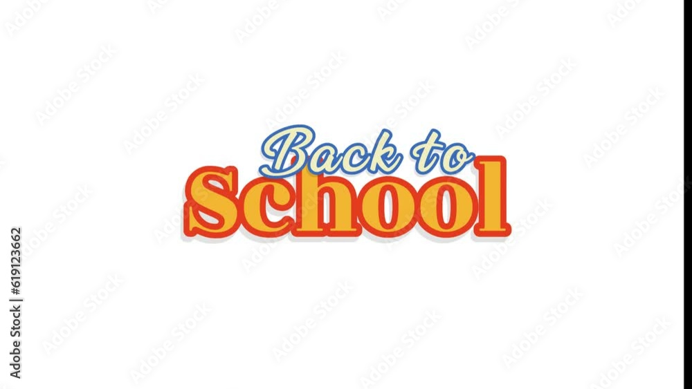 motion graphic back to school simple animation 3d text effect isolated on white background. motion graphic back to school simple animation 3d text effect isolated on white background.