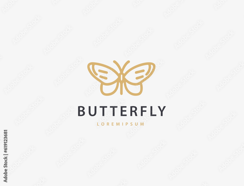 Butterfly logo. Luxury butterfly logo icon vector. Universal premium butterfly symbol logo. Butterfly conceptual simple icon.