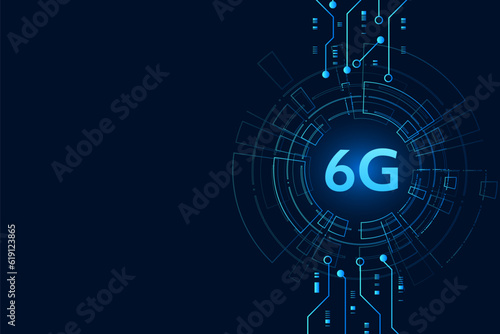 concept of technology 6G mobile network , New generation telecommunication , high-speed mobile Internet,	
