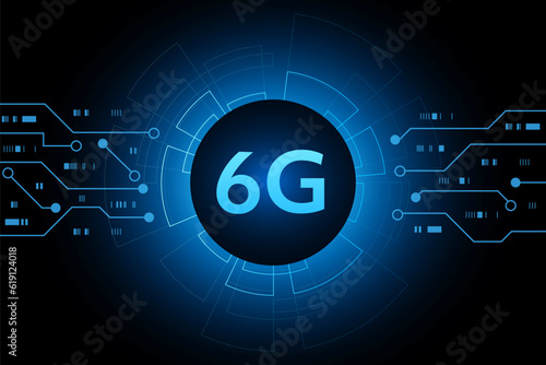 concept of technology 6G mobile network , New generation telecommunication , high-speed mobile Internet,	
