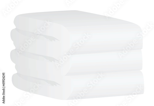 White towels set. vector illustration