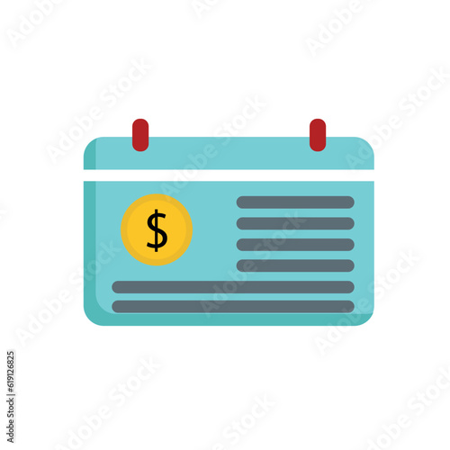Payday icon. Taxes and payments, dividend symbol. Vector illustration