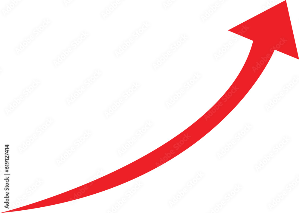 Red arrow on white background. Arrows for app, website, social media and digital vector illustration Red arrow on white background. Arrows for app, website, social media and digital vector illustration
