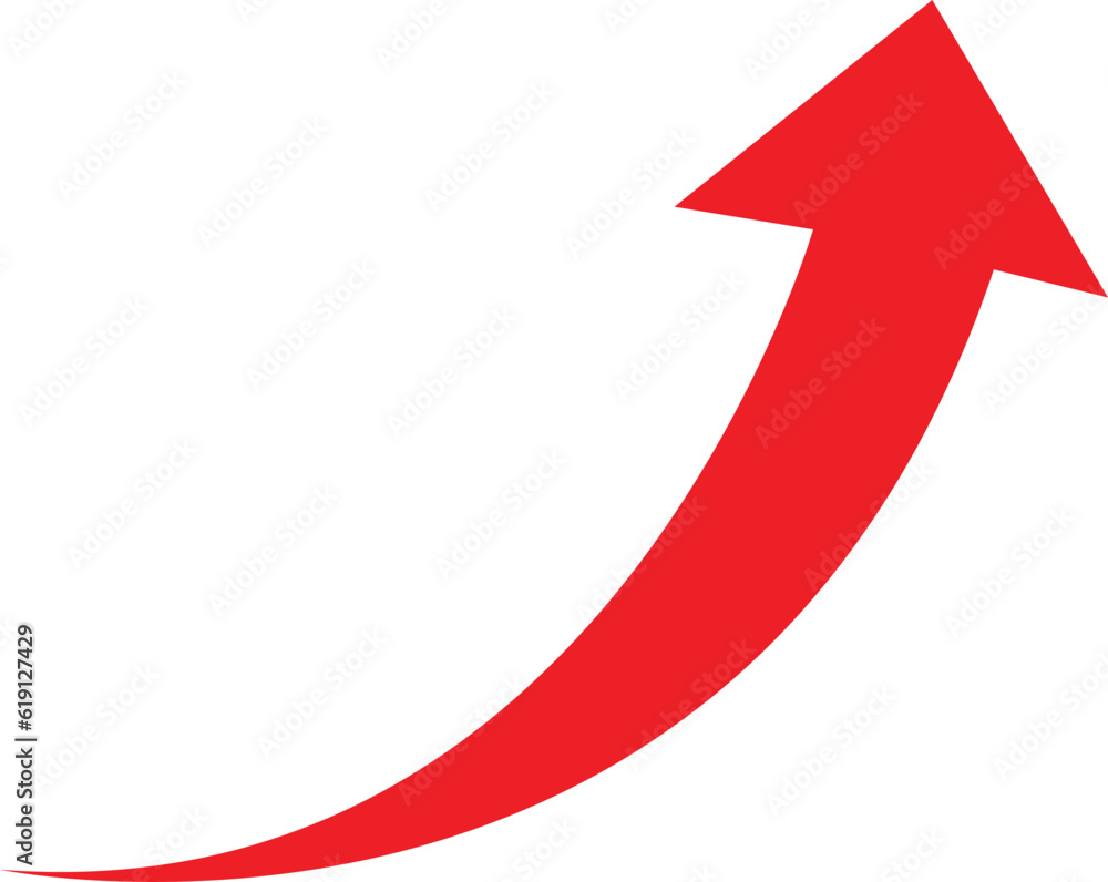 Red arrow on white background. Arrows for app, website, social media and digital vector illustration Red arrow on white background. Arrows for app, website, social media and digital vector illustration