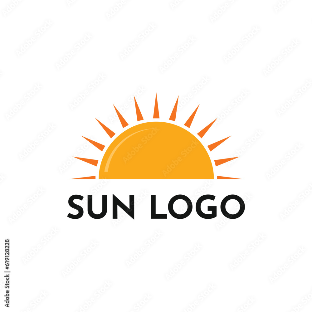 Fototapeta premium Modern sun logo design creative