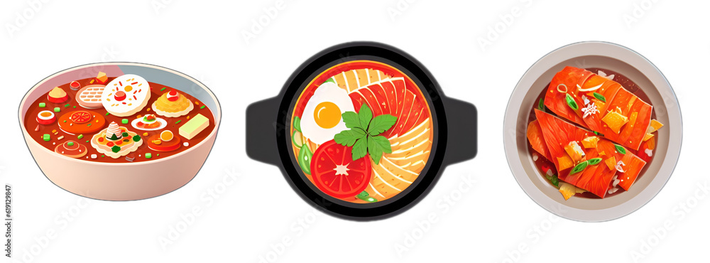 delicious korean icon set by generative ai delicious korean icon set by generative ai