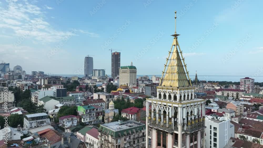 Aerial view of Piazza Batumi in the center of city. Cityscape of Batumi city Aerial view of Piazza Batumi in the center of city. Cityscape of Batumi city