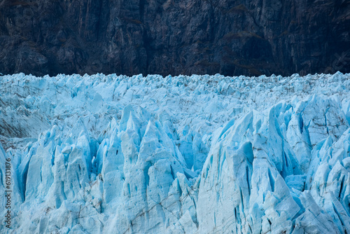 Close-up view of Margerie Glacier in Glacier Bay, Alaska