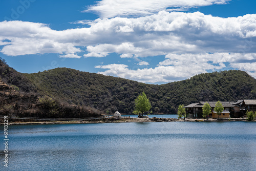 lake and mountains