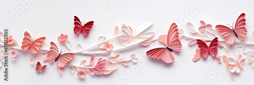 Red butterflies - Generative AI