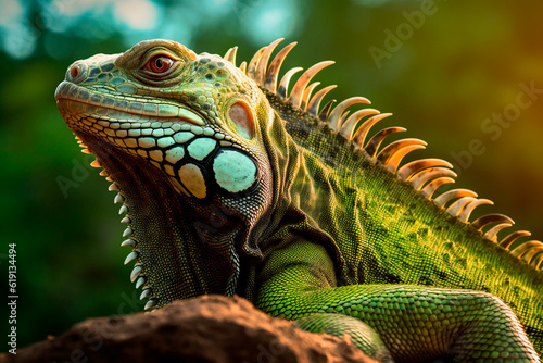 An iguana shot