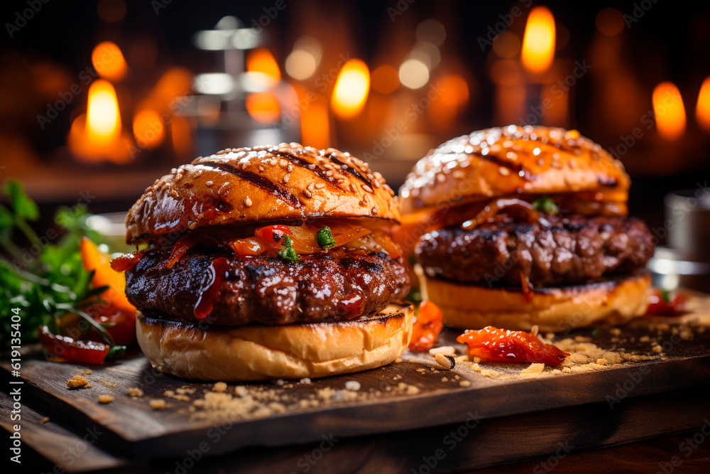 grilled meat on the grill.generative ai grilled meat on the grill.generative ai