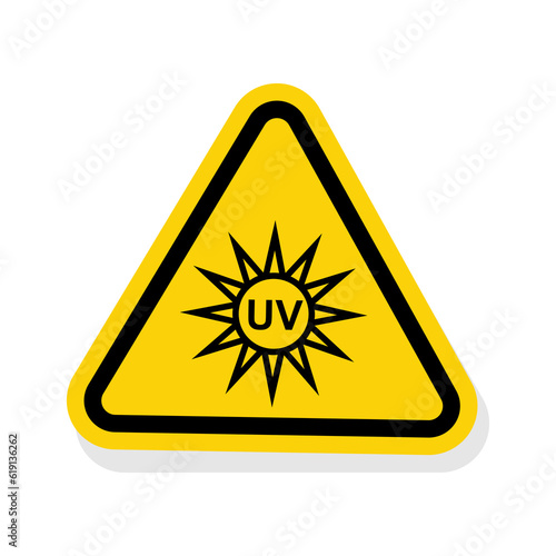 ISO Triangle Warning Sign: UV Light Hazard Symbol (IS-2053)