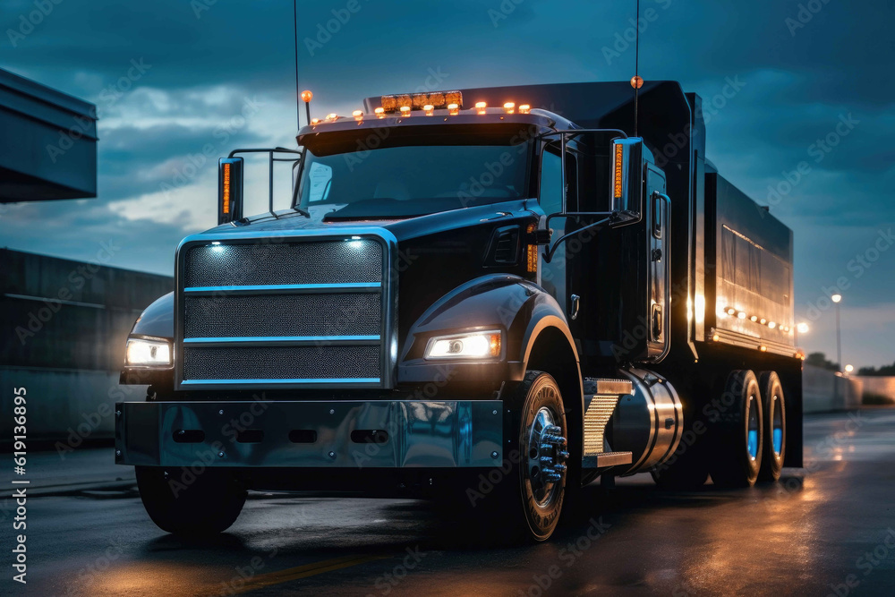 Futuristic Off-Road Truck. Generative AI Futuristic Off-Road Truck. Generative AI