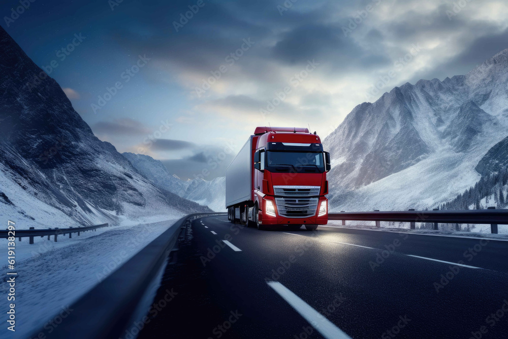Arctic Adventure: Ice Road Truckers. Generative AI