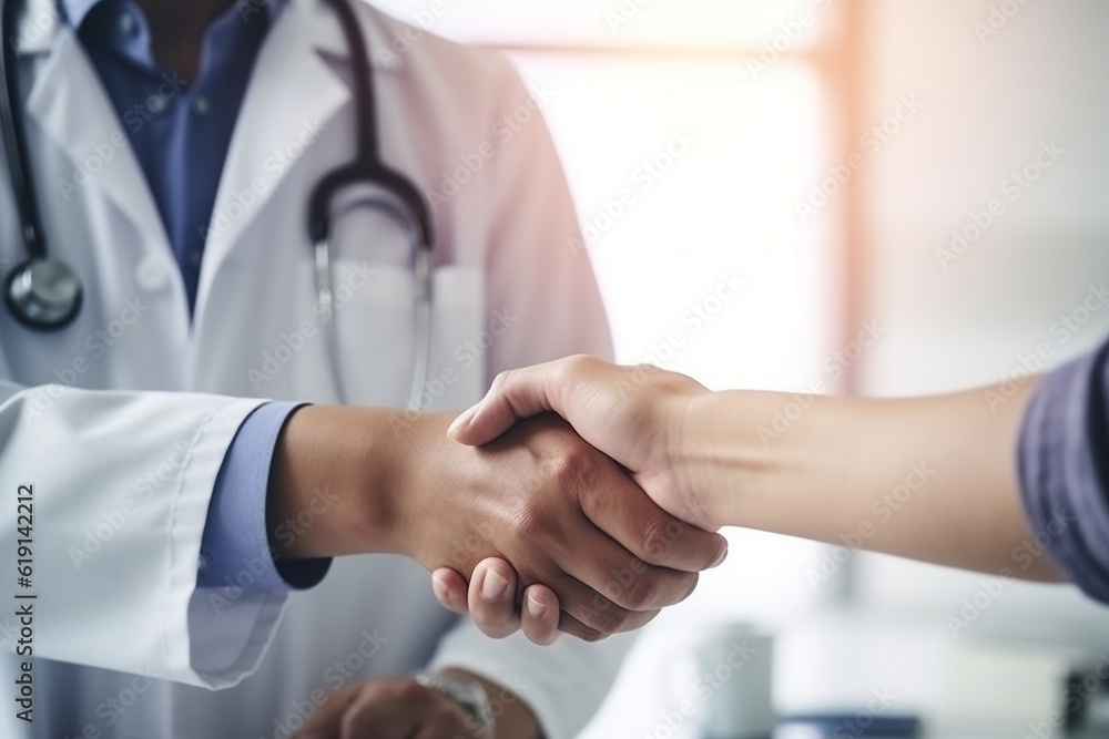 Doctor check hands in the hospital.Generative Ai. Doctor check hands in the hospital.Generative Ai.
