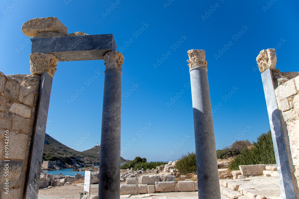 The ancient city of Knidos is in the Datca district of Muğla.
