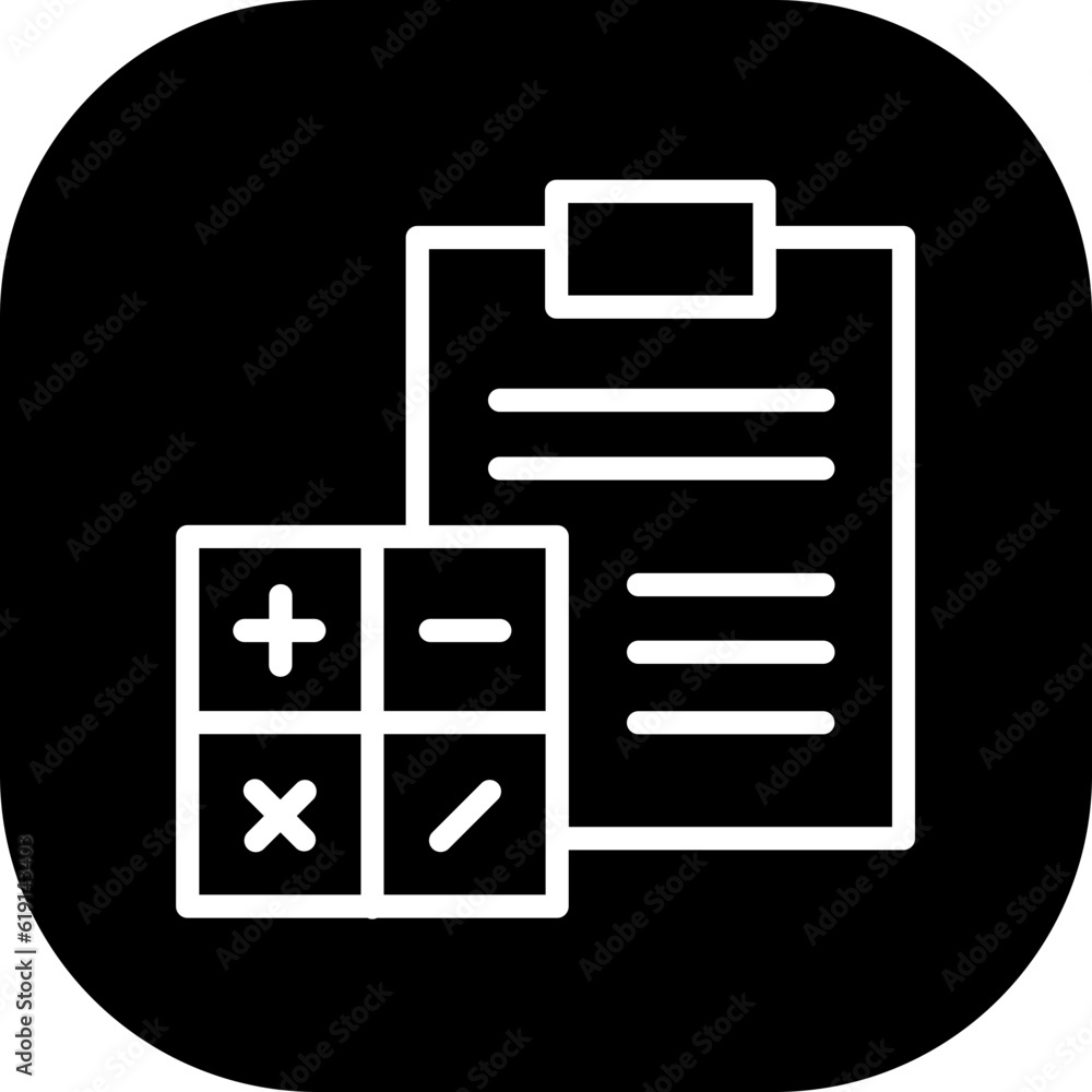 Accounting Business and Finance icon with black filled outline style. money, management, calculator, banking, currency, investment, report. Vector illustration Accounting Business and Finance icon with black filled outline style. money, management, calculator, banking, currency, investment, report. Vector illustration