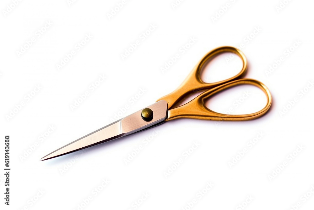 .Scissors isolated on white background.Generative Ai. .Scissors isolated on white background.Generative Ai.