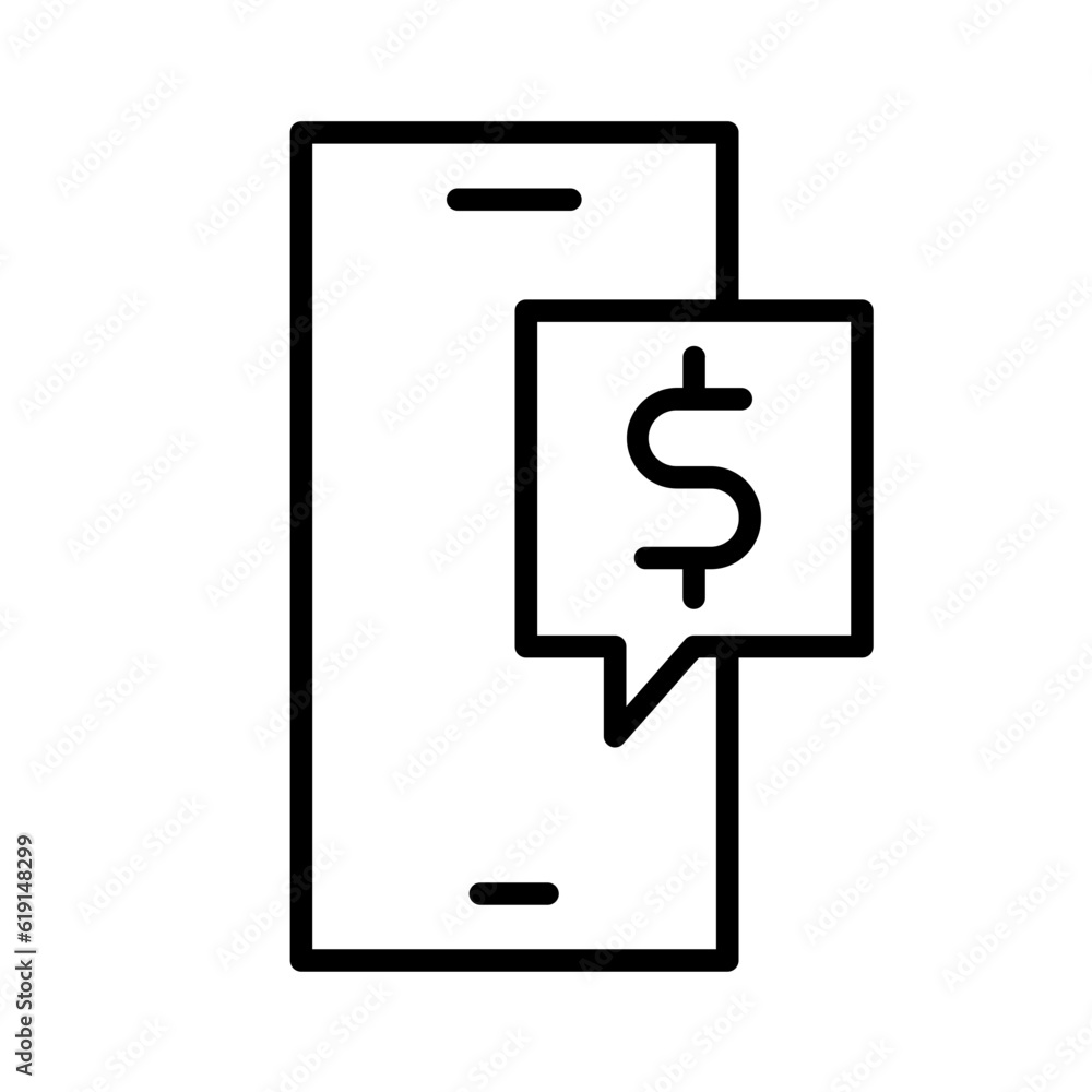 Mobile Payment Business and Finance icon with black outline style. banking, web, commerce, atm, online, account, mobile. Vector illustration Mobile Payment Business and Finance icon with black outline style. banking, web, commerce, atm, online, account, mobile. Vector illustration
