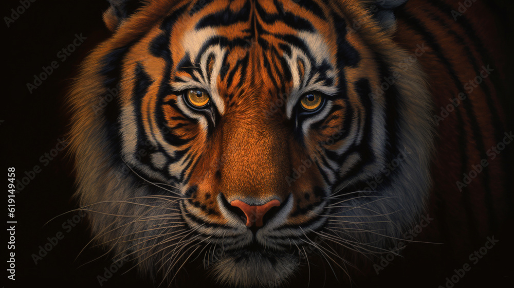 white tiger portrait HD 8K wallpaper Stock Photographic Image