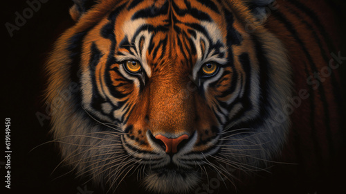 white tiger portrait HD 8K wallpaper Stock Photographic Image