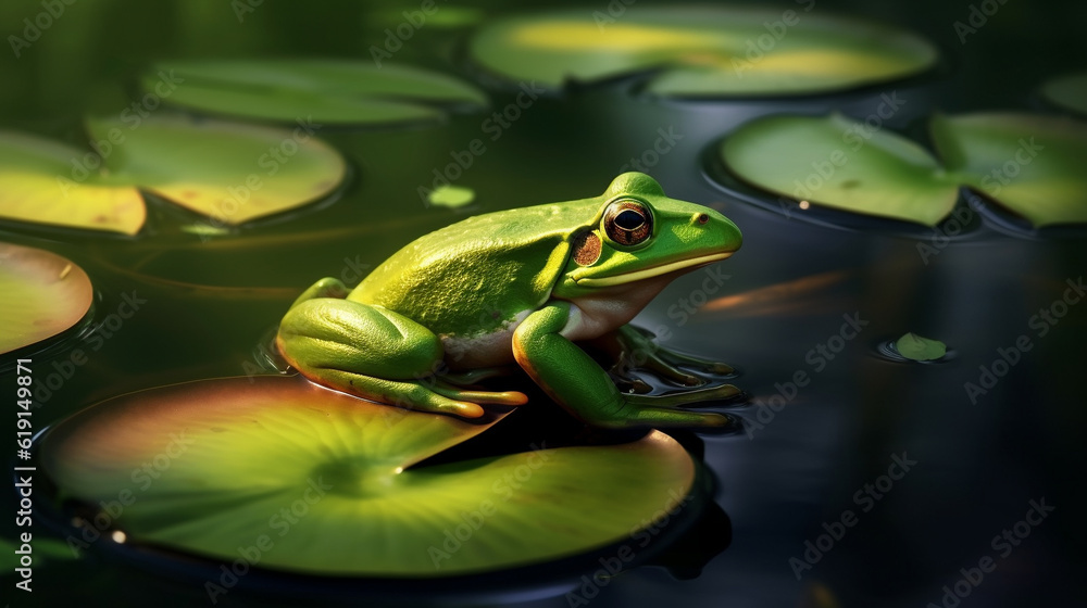 frog in the pond HD 8K wallpaper Stock Photographic Image frog in the pond HD 8K wallpaper Stock Photographic Image