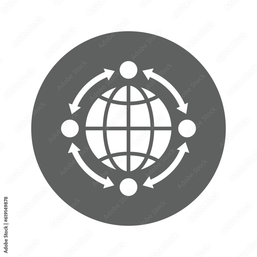Global network icon. Global network icon.
