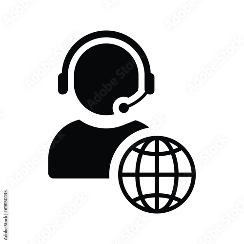 Global Customer Service Icon.
