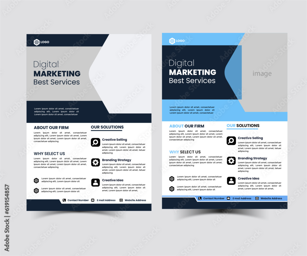 Obraz premium Creative Shop, presentation Flyer Templates, and New Modern commercial Business advances Marketing Flyers Company promotion Ads, a4 PSD Office Poster pint reedy 