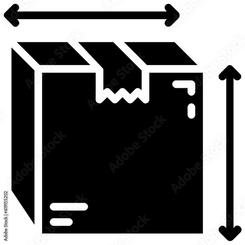 package dimension glyph vector icon
