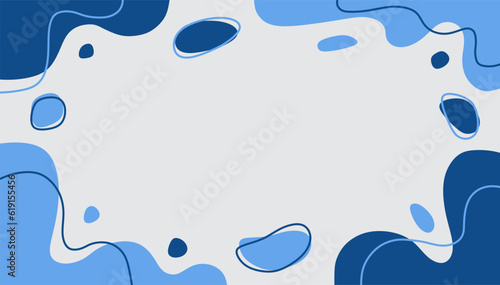 Illustration Vector Graphic of Abstract Fliud Shape Background Template Colorful Blue. Simple and Modern Concept.
