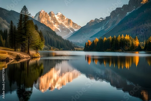 reflection in the lake by AI generating © Muzammil