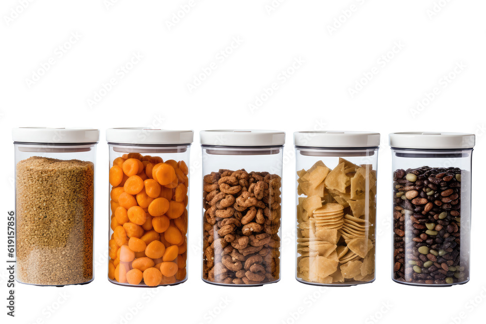 kitchen Food storage , Transparent background. generative AI kitchen Food storage , Transparent background. generative AI