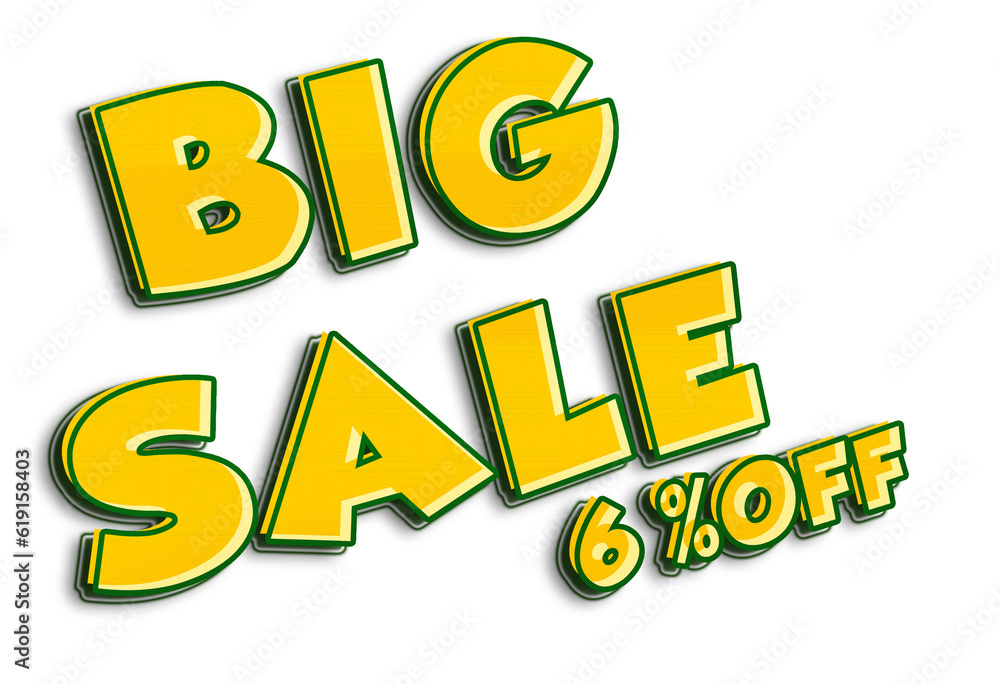 big sale text 6 off big sale text 6 off